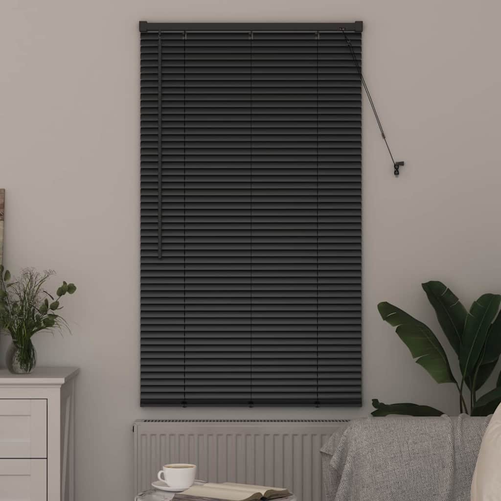 vidaXL Βενετσιάνικες Ρόδες Μαύρο 175 x 80 εκ Αλουμίνιο