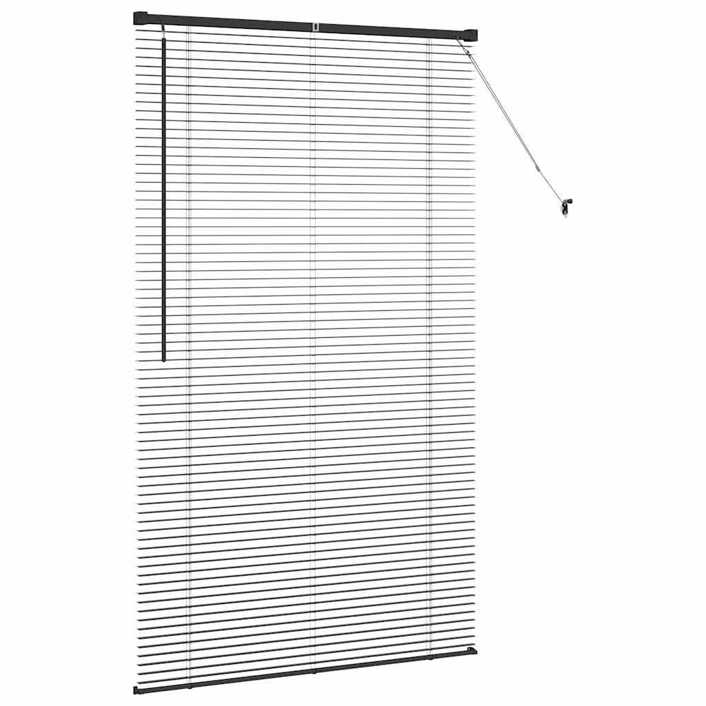 vidaXL Βενετσιάνικες Ρόδες Μαύρο 175 x 105 εκ Αλουμίνιο