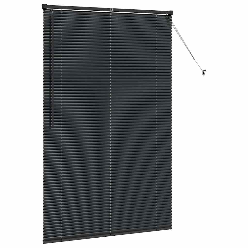 vidaXL Βενετσιάνικες Ρόδες Μαύρο 175 x 110 εκ Αλουμίνιο