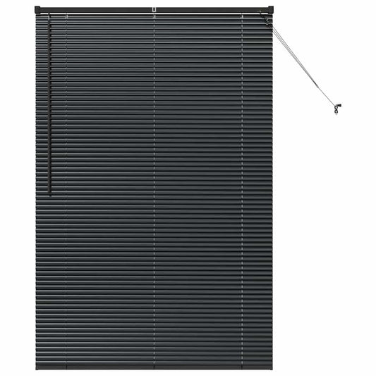 vidaXL Βενετσιάνικες Ρόδες Μαύρο 175 x 110 εκ Αλουμίνιο