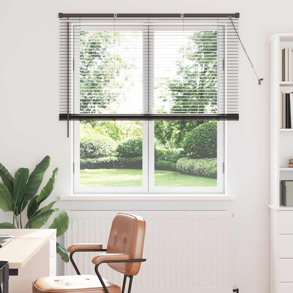 vidaXL Βενετσιάνικες Ρόδες Μαύρο 175 x 130 εκ Αλουμίνιο