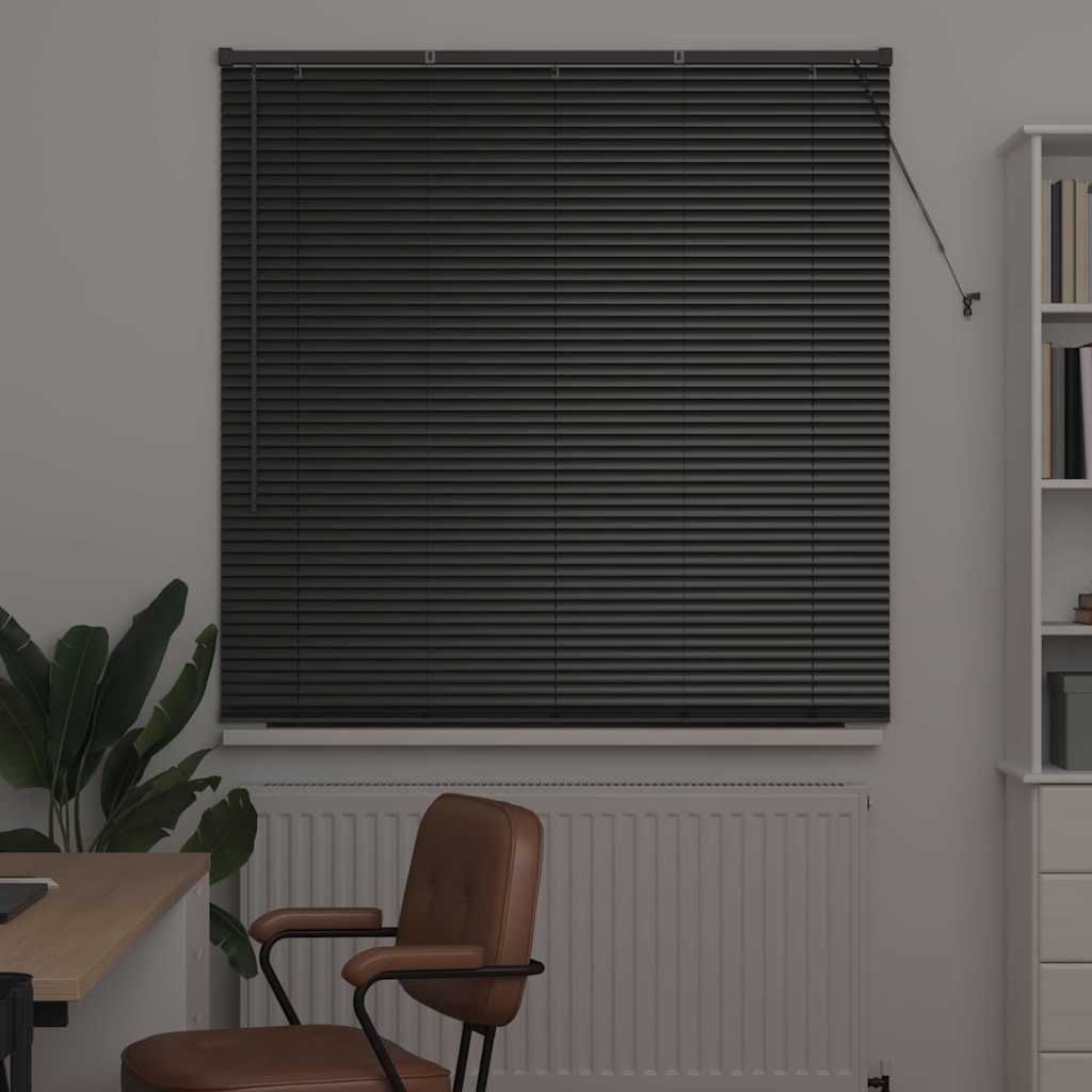 vidaXL Βενετσιάνικες Ρόδες Μαύρο 175 x 130 εκ Αλουμίνιο
