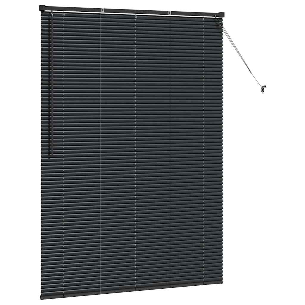 vidaXL Βενετσιάνικες Ρόδες Μαύρο 175 x 135 εκ Αλουμίνιο