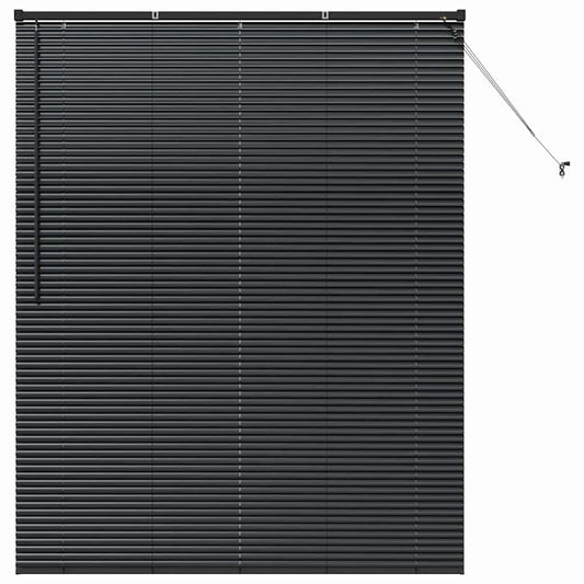 vidaXL Βενετσιάνικες Ρόδες Μαύρο 175 x 140 εκ. Αλουμίνιο