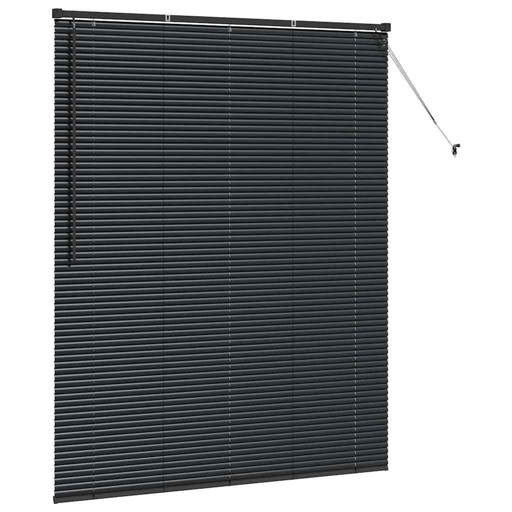 vidaXL Βενετσιάνικες Ρόδες Μαύρο 175 x 150 εκ Αλουμίνιο