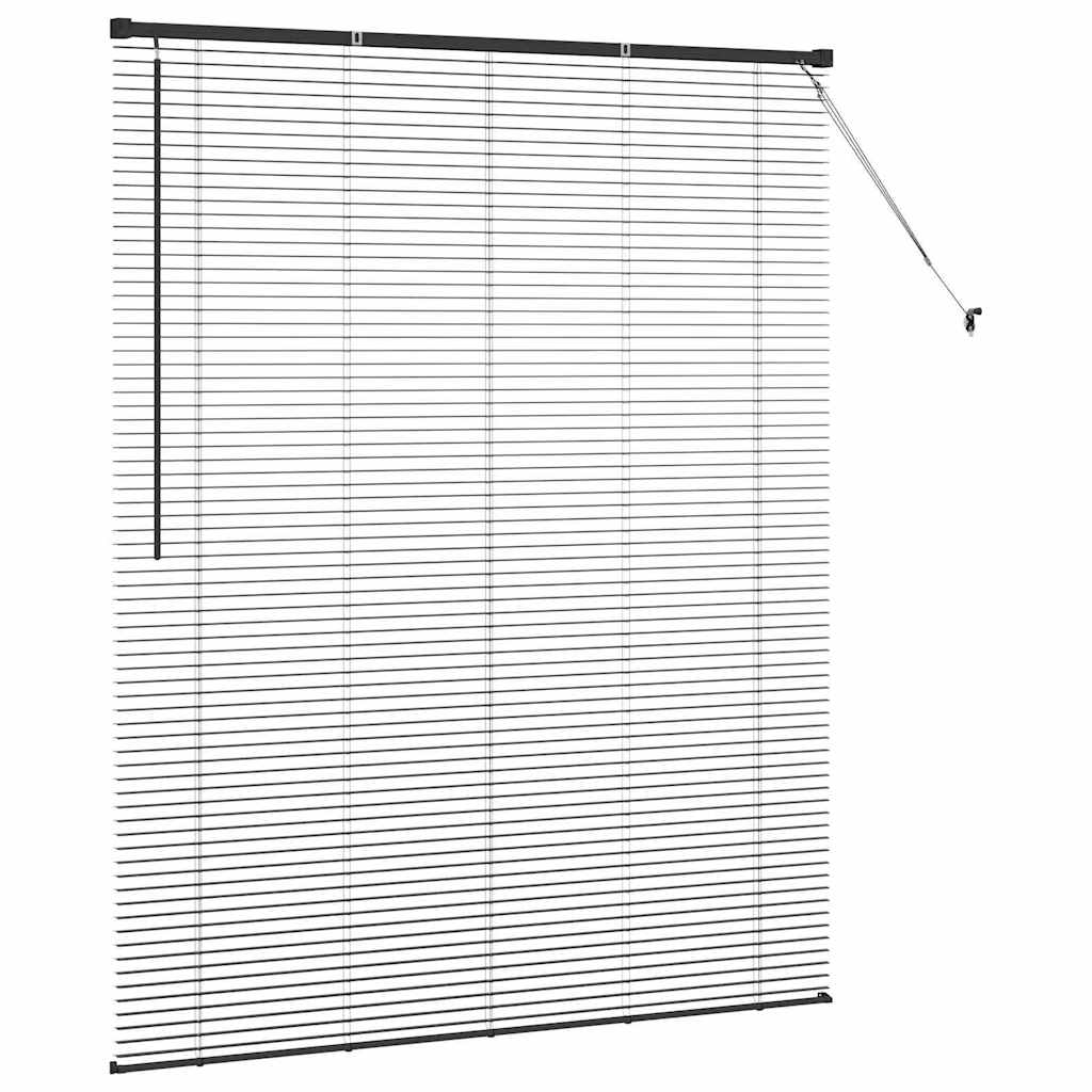 vidaXL Βενετσιάνικες Ρόδες Μαύρο 175 x 150 εκ Αλουμίνιο