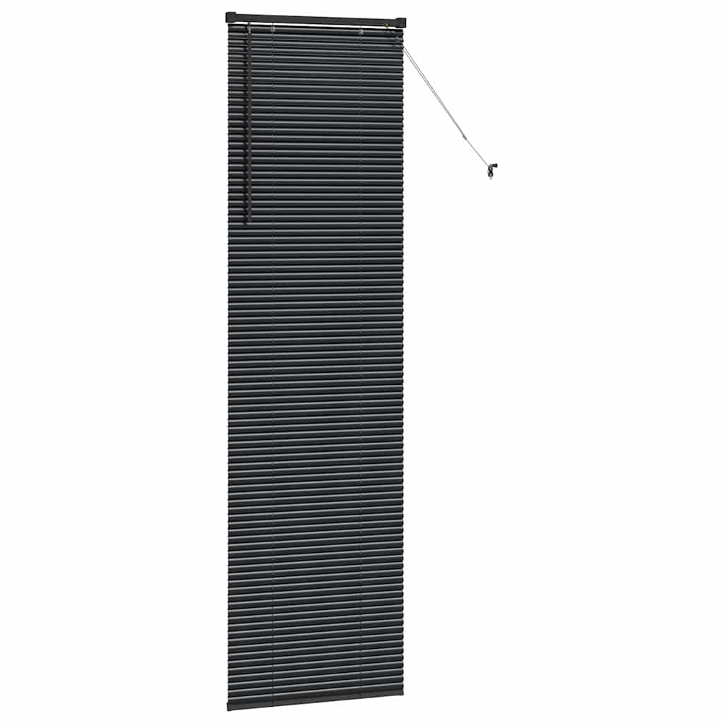 vidaXL Βενετσιάνικες Ρόδες Μαύρο 220 x 65 εκ Αλουμίνιο