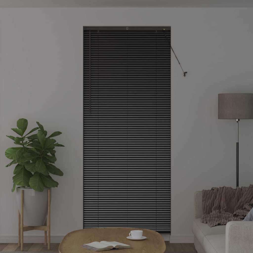 vidaXL Βενετσιάνικες Ρόδες Μαύρο 220 x 85 εκ Αλουμίνιο
