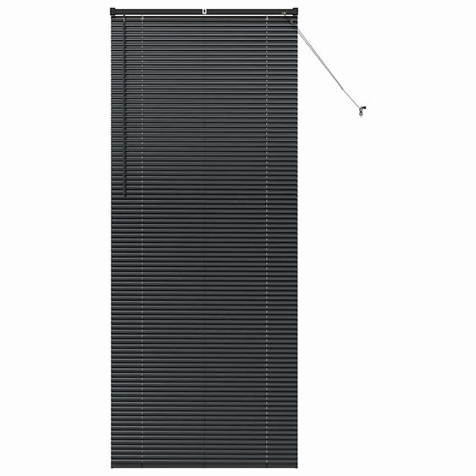 vidaXL Βενετσιάνικες Ρόδες Μαύρο 220 x 95 εκ Αλουμίνιο