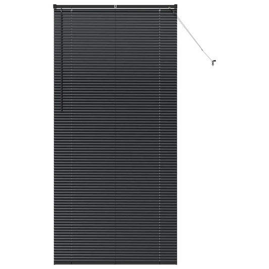 vidaXL Βενετσιάνικες Ρόδες Μαύρο 220 x 105 εκ Αλουμίνιο