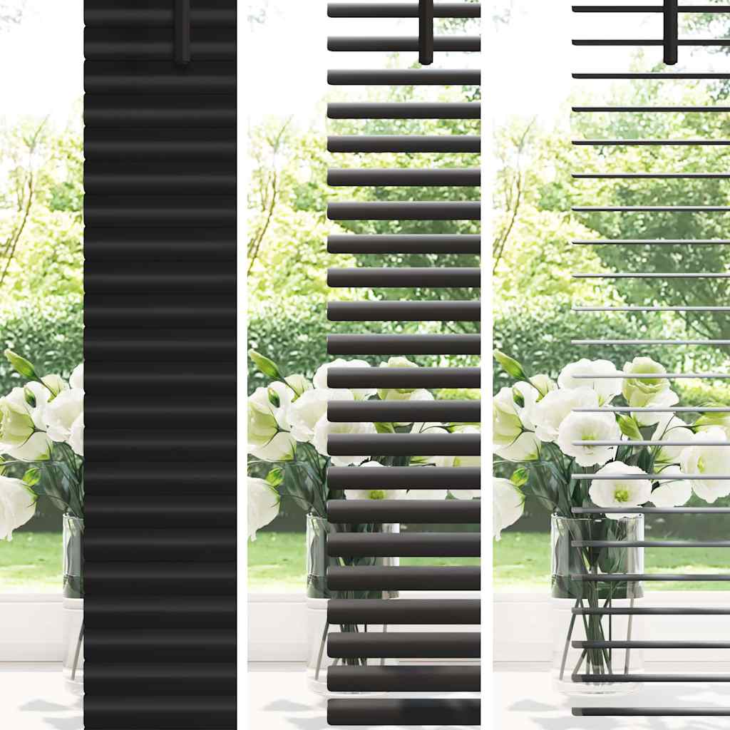 vidaXL Βενετσιάνικες Ρόδες Μαύρο 220 x 110 cm Αλουμίνιο
