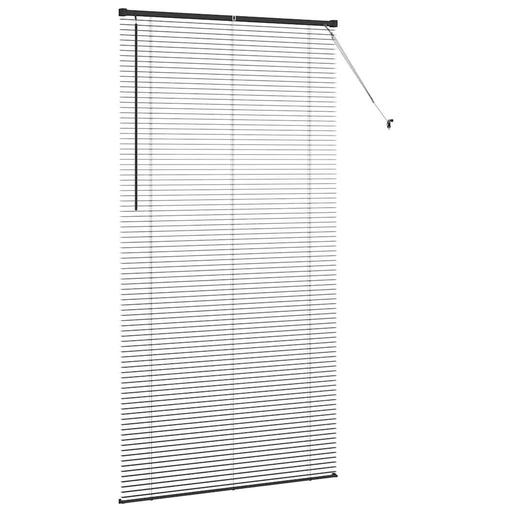 vidaXL Βενετσιάνικες Ρόδες Μαύρο 220 x 110 cm Αλουμίνιο