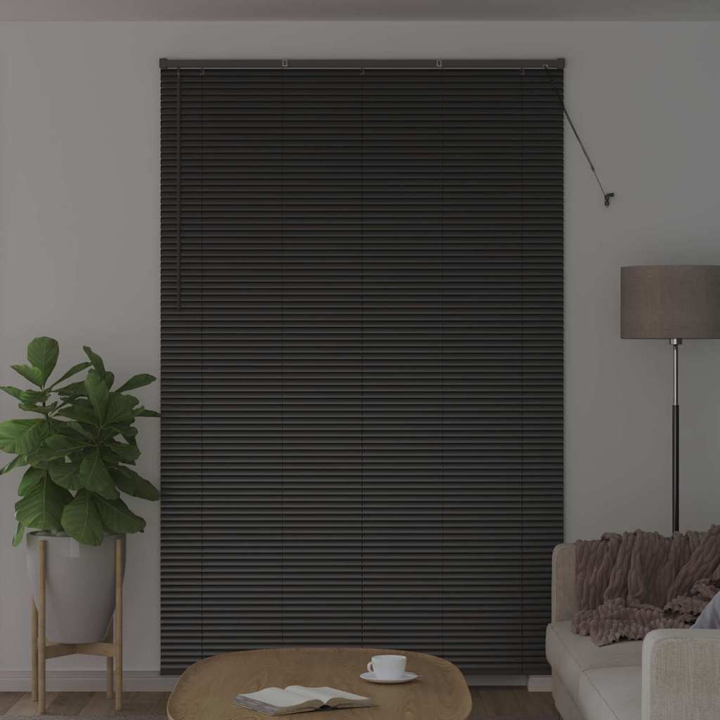 vidaXL Βενετσιάνικες Ρόδες Μαύρο 220 x 140 cm Αλουμίνιο