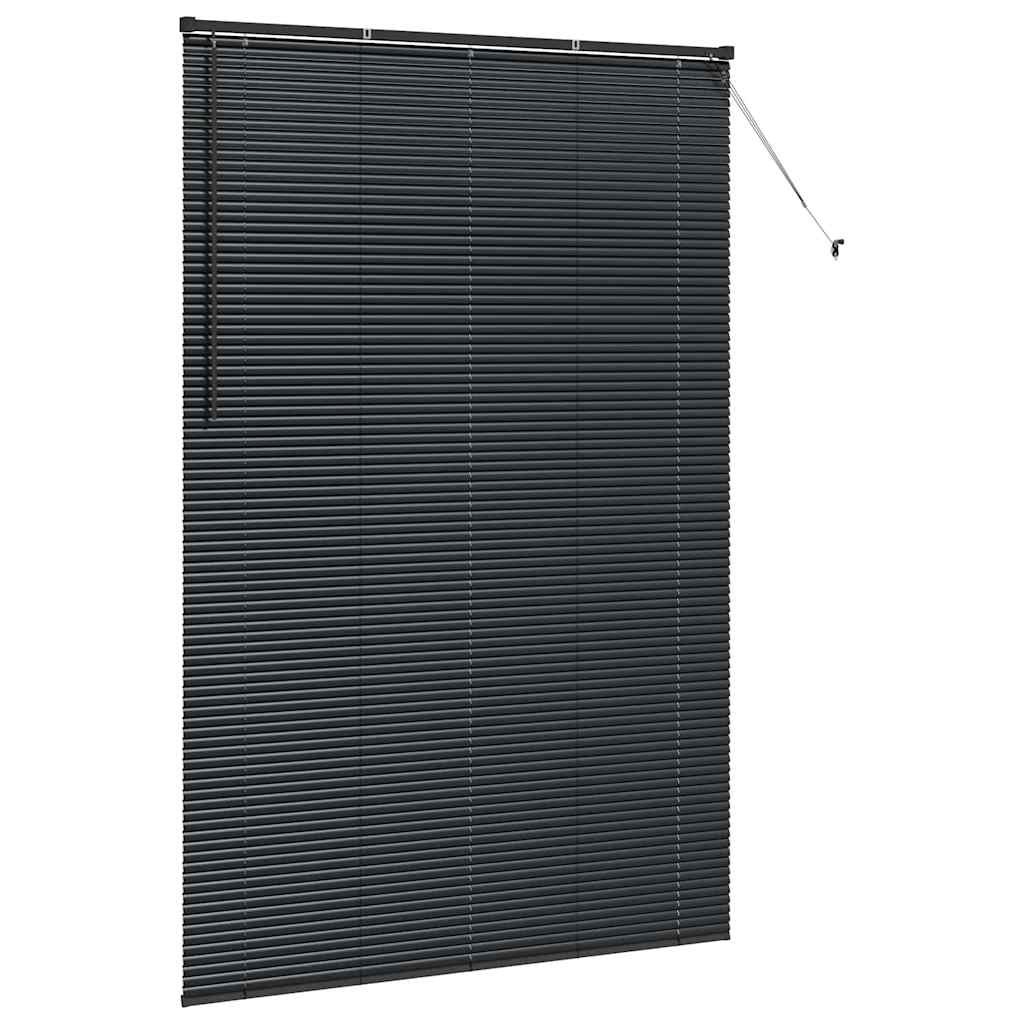 vidaXL Βενετσιάνικες Ρόδες Μαύρο 220 x 140 cm Αλουμίνιο