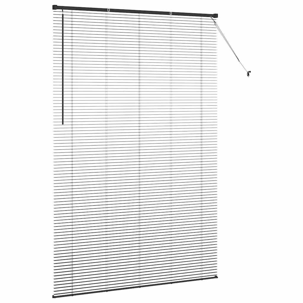 vidaXL Βενετσιάνικες Ρόδες Μαύρο 220 x 140 cm Αλουμίνιο