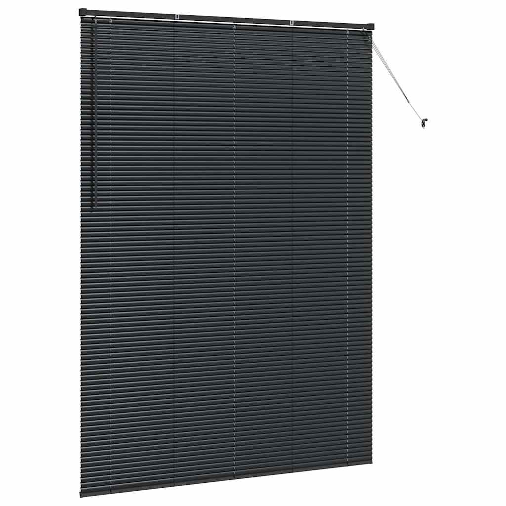 vidaXL Βενετσιάνικες Ρόδες Μαύρο 220 x 155 εκ Αλουμίνιο