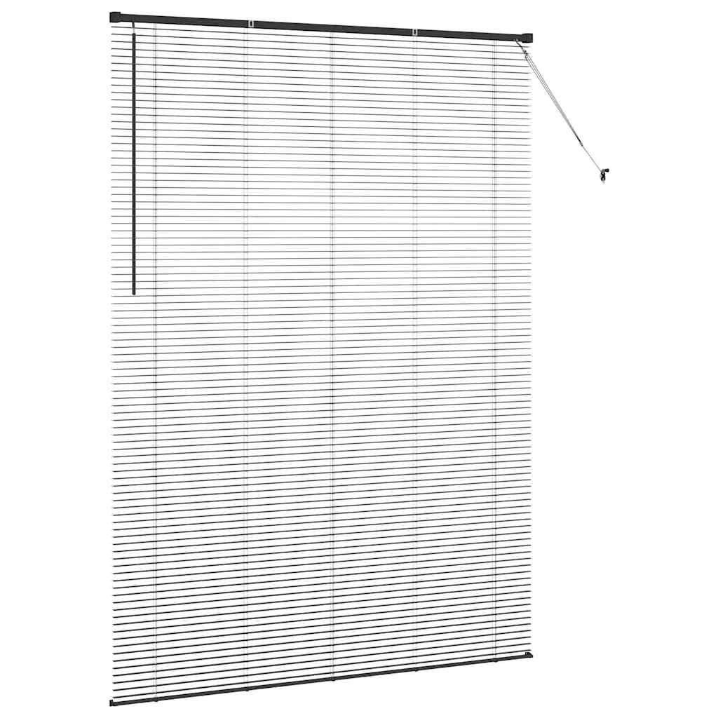 vidaXL Βενετσιάνικες Ρόδες Μαύρο 220 x 155 εκ Αλουμίνιο