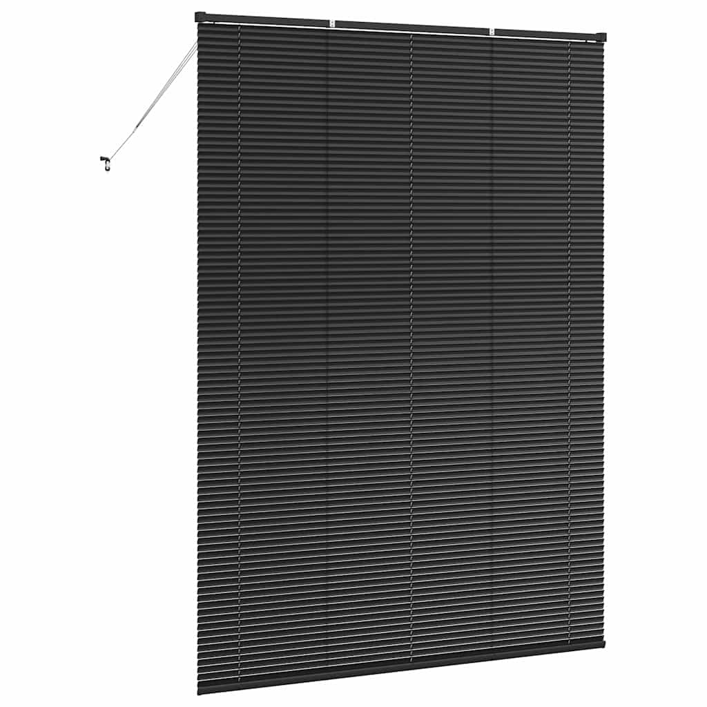 vidaXL Βενετσιάνικες Ρόδες Μαύρο 220 x 155 εκ Αλουμίνιο