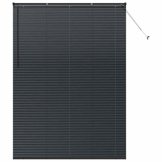 vidaXL Βενετσιάνικες Ρόδες Μαύρο 220 x 155 εκ Αλουμίνιο