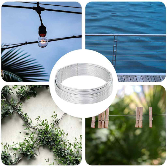 vidaXL Σχοινί Περιφράξεως Ασημί 25 m