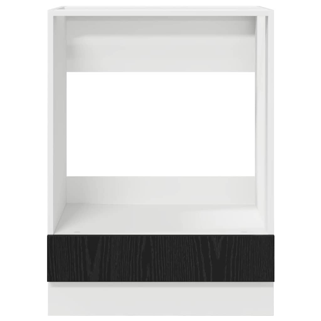 vidaXL Ντουλάπι φούρνου Riga Μαύρη δρυς 60 x 46 x 81.5 εκ