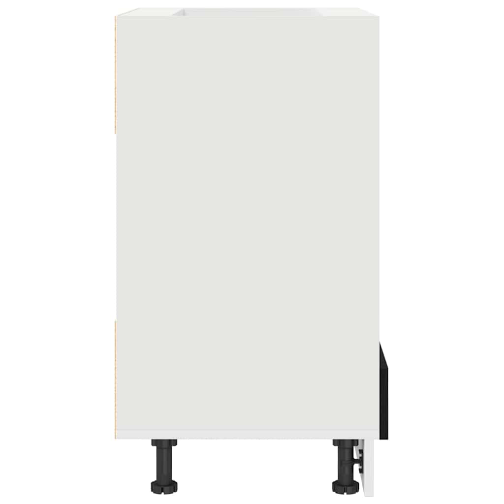 vidaXL Ντουλάπι φούρνου Riga Μαύρη δρυς 60 x 46 x 81.5 εκ