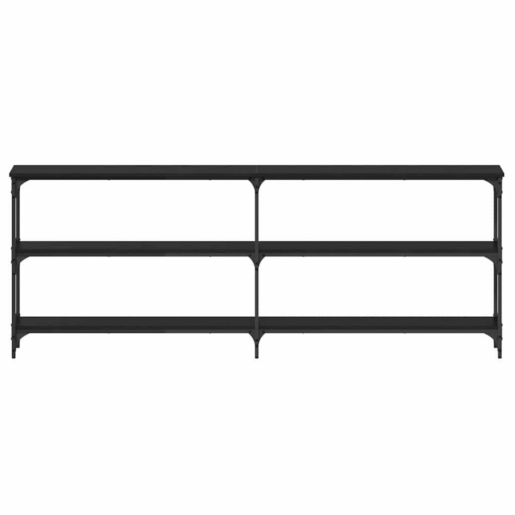 vidaXL Τραπέζι κονσόλας Μαύρη δρυς 200 x 29 x 75 cm