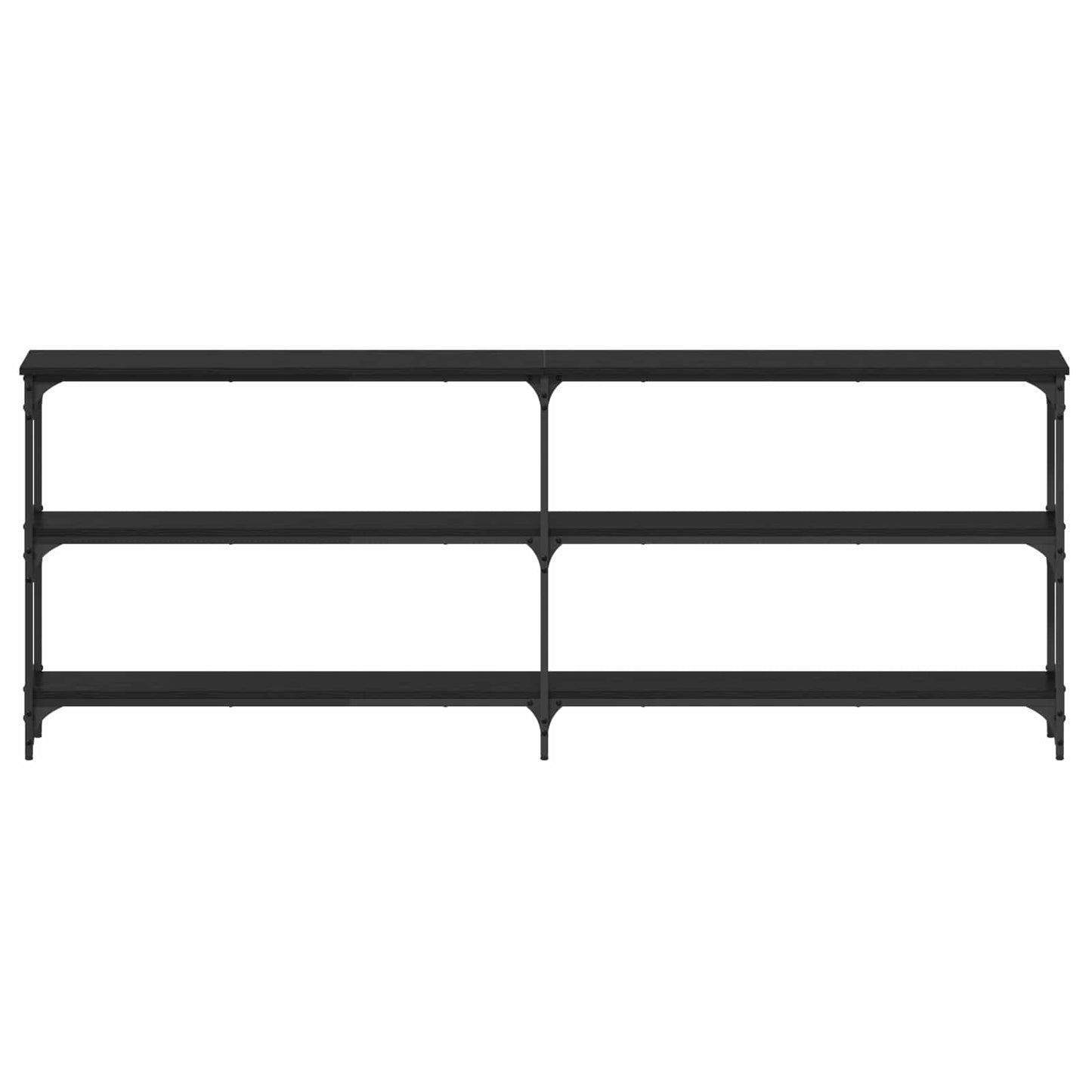 vidaXL Τραπέζι κονσόλας Μαύρη δρυς 200 x 29 x 75 cm