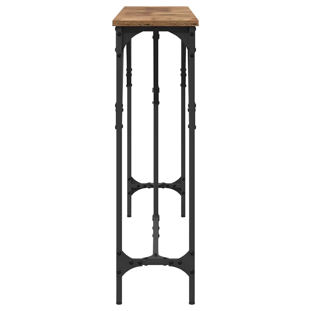 vidaXL Τραπέζι κονσόλας Παλιό Ξύλο 140 x 23 x 75 cm