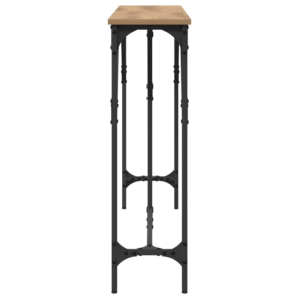 vidaXL Τραπέζι κονσόλας artisan δρυς 140 x 23 x 75 cm