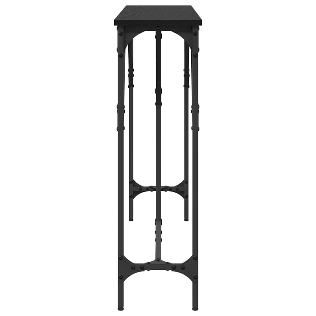 vidaXL Τραπέζι κονσόλας Μαύρη δρυς 140 x 23 x 75 cm