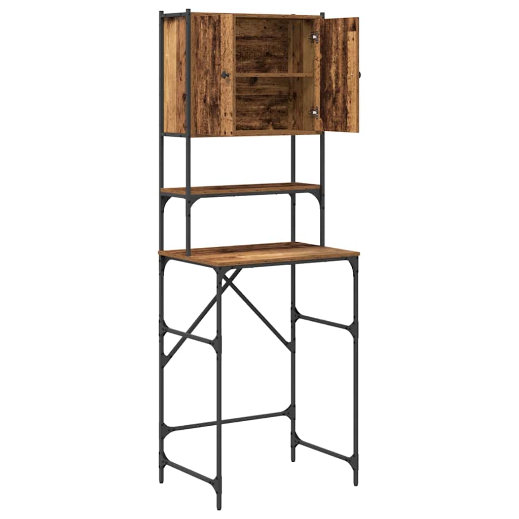 vidaXL Ντουλάπι πλυντηρίου Παλαιό ξύλο 68 x 48.5 x 194 εκ