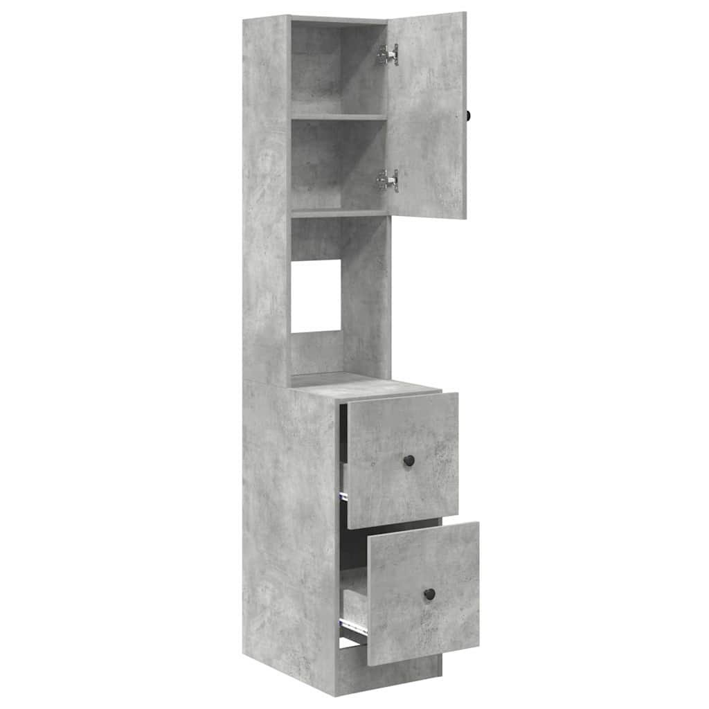 vidaXL Ντουλάπα Κουζίνας Γκρι 35 x 50 x 180 εκ. Επεξεργασμένο ξύλο