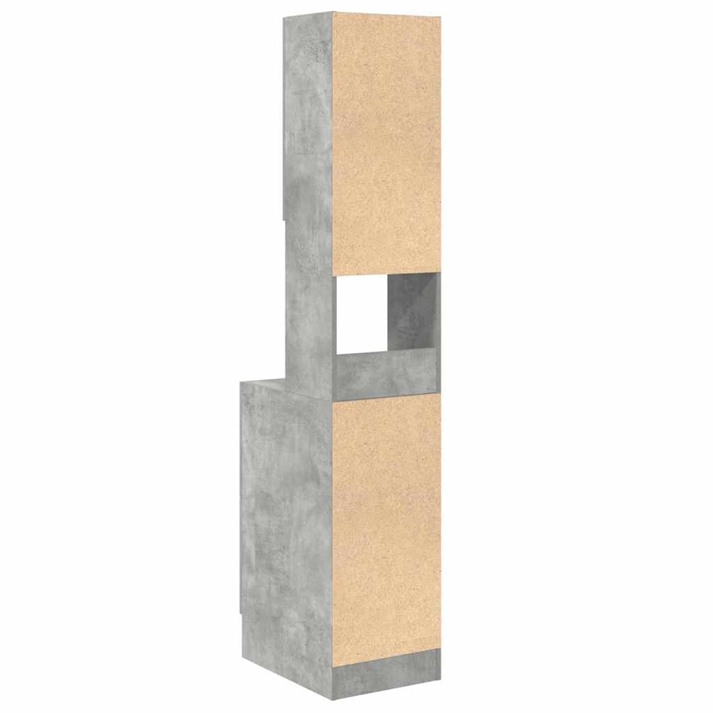 vidaXL Ντουλάπα Κουζίνας Γκρι 35 x 50 x 180 εκ. Επεξεργασμένο ξύλο