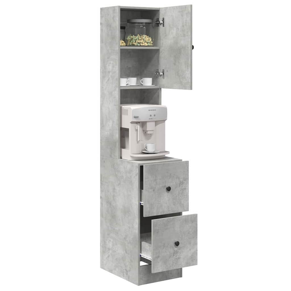 vidaXL Ντουλάπα Κουζίνας Γκρι 35 x 50 x 180 εκ. Επεξεργασμένο ξύλο