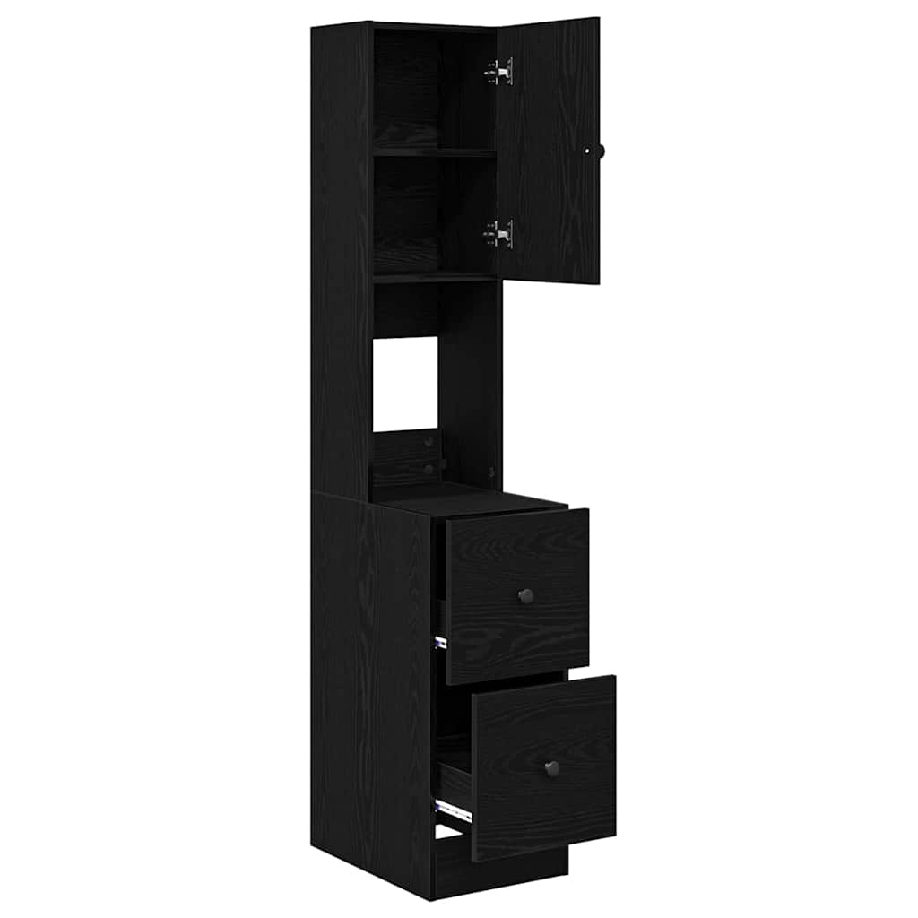 vidaXL Ντουλάπα Κουζίνας με συρτάρι Μαύρη δρυς Επεξεργασμένο ξύλο