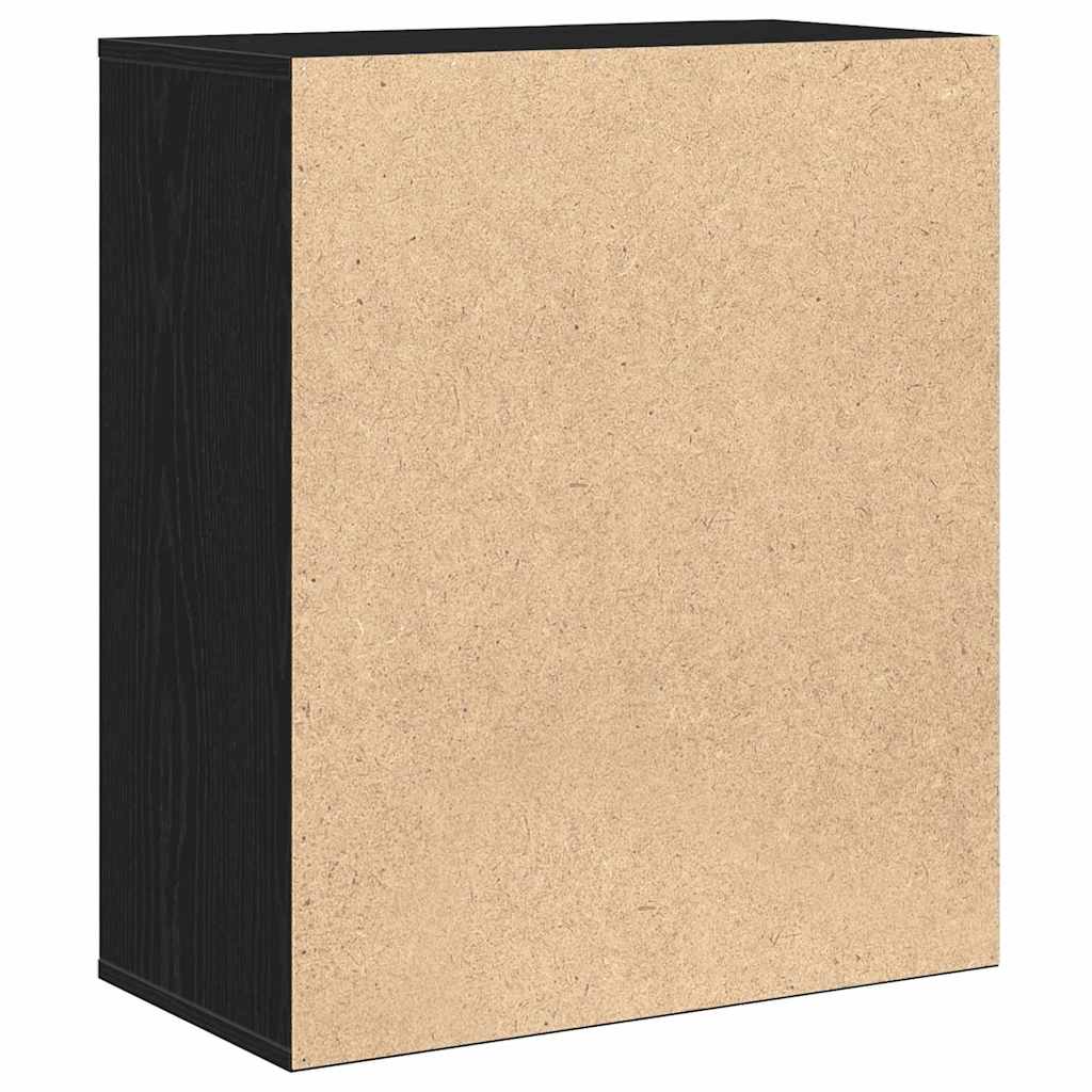 vidaXL Πλαϊνό γραφείο Μαύρη Οξυά 60 x 31 x 70 εκ Επεξεργασμένο ξύλο