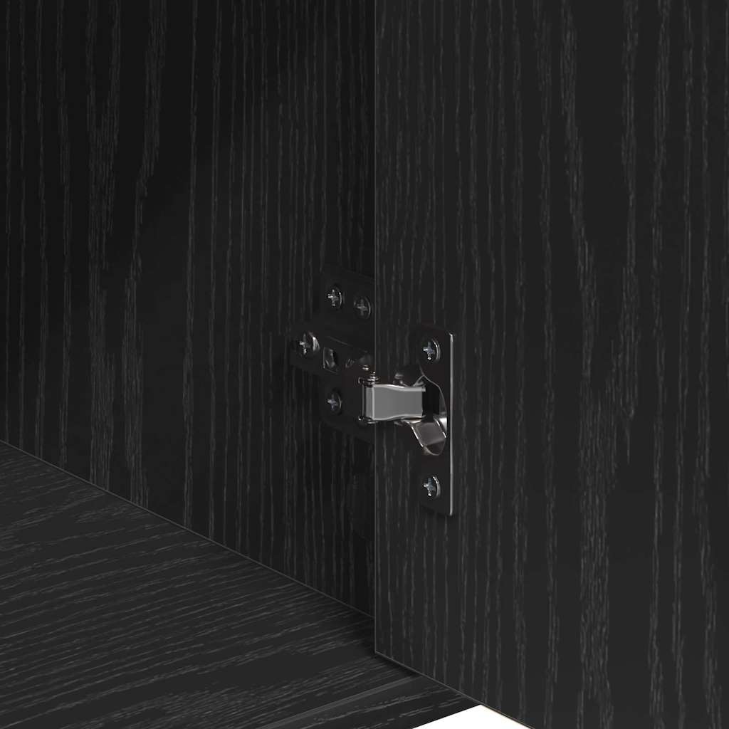 vidaXL Πλαϊνό γραφείο Μαύρη Οξυά 60 x 31 x 70 εκ Επεξεργασμένο ξύλο