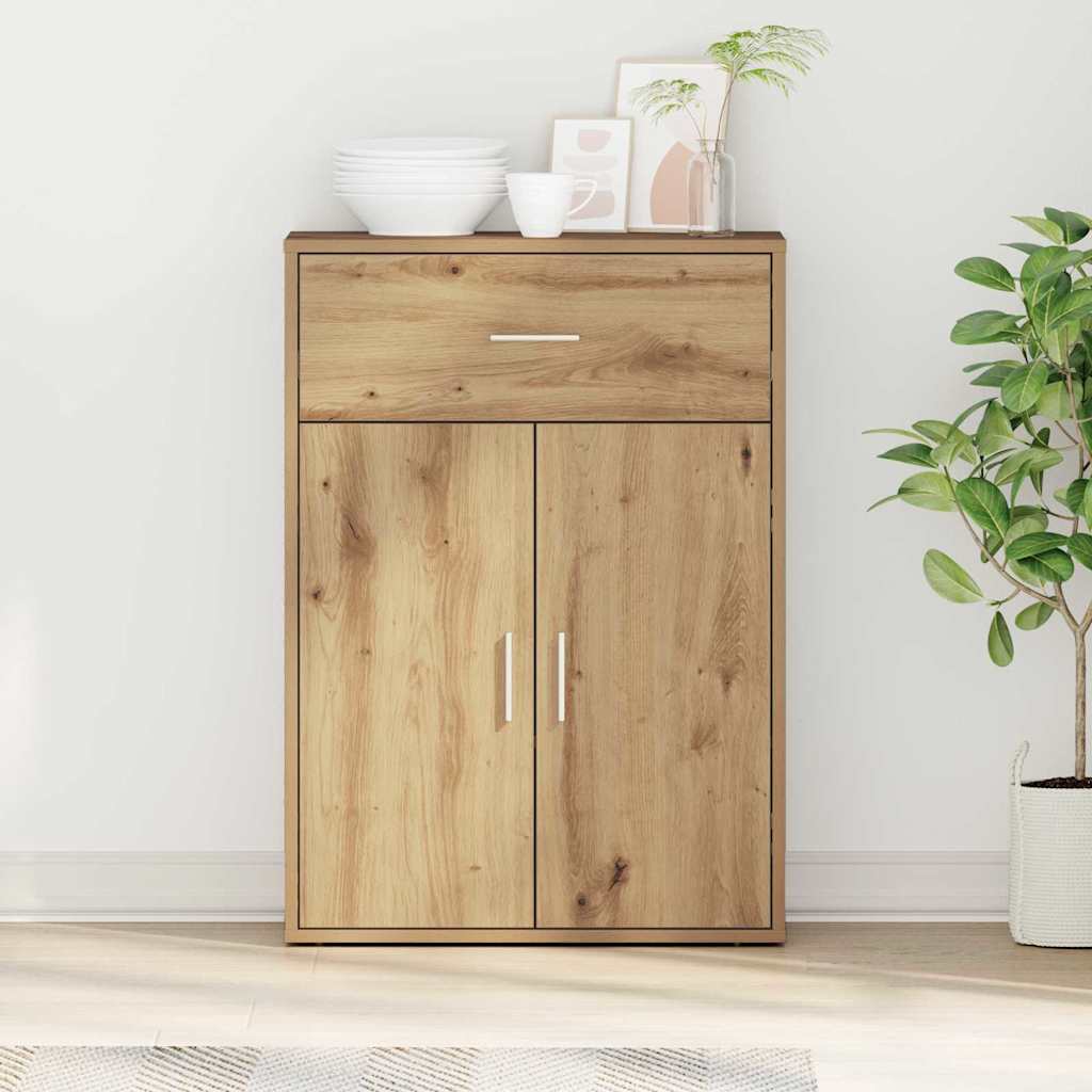 vidaXL Πλαϊνό γραφείο Artisan Oak 60 x 30 x 84 εκ Επεξεργασμένο ξύλο