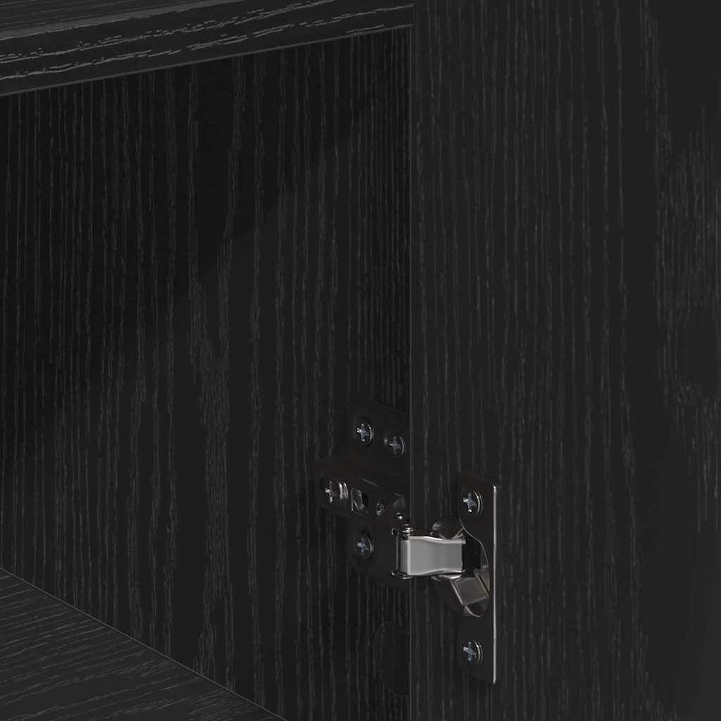 vidaXL Πλαϊνό γραφείο Μαύρη Οξυά 60 x 30 x 84 εκ Επεξεργασμένο ξύλο