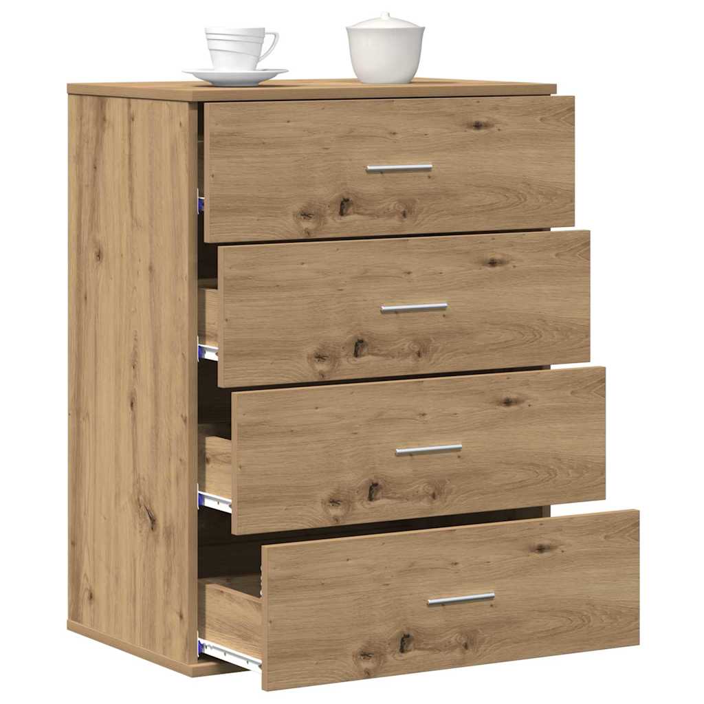 vidaXL Πλαϊνό γραφείο Artisan Oak 60 x 39 x 80 εκ Επεξεργασμένο ξύλο