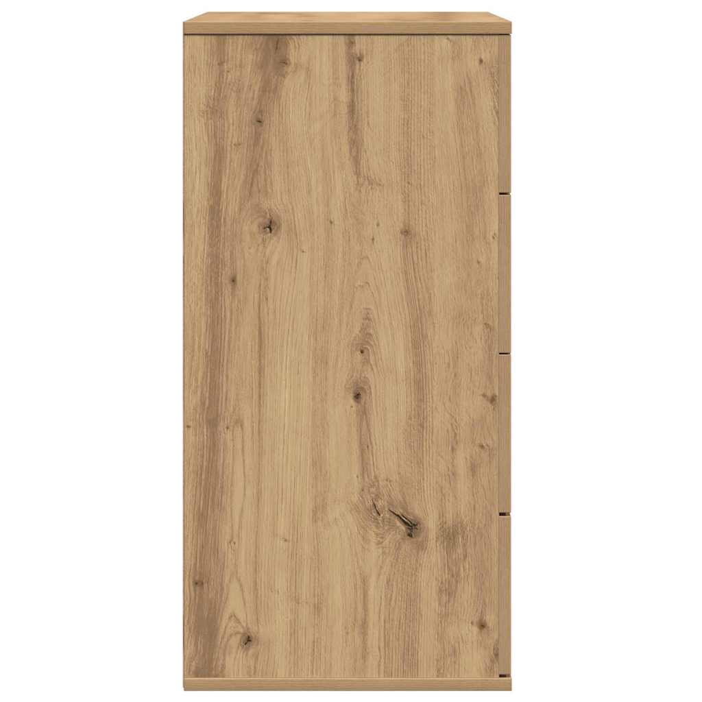 vidaXL Πλαϊνό γραφείο Artisan Oak 60 x 39 x 80 εκ Επεξεργασμένο ξύλο