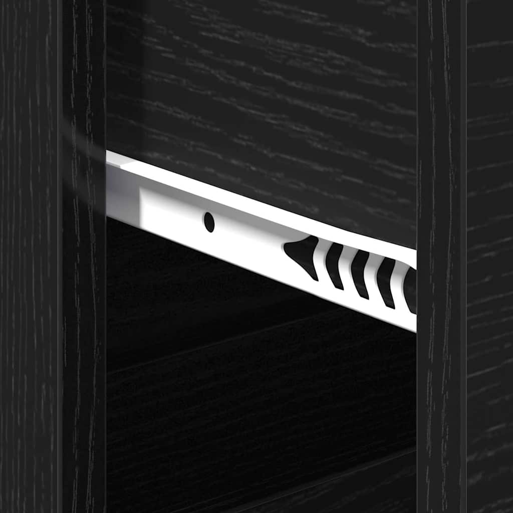 vidaXL Πλαϊνό γραφείο Μαύρη Οξυά 60 x 39 x 80 εκ Επεξεργασμένο ξύλο