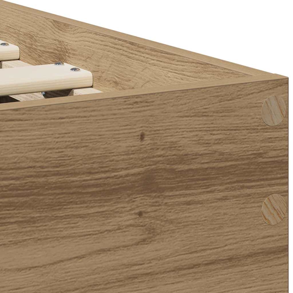 vidaXL Σκελετός Κρεβατιού Artisan Oak 90 x 200 cm Επεξεργασμένο ξύλο