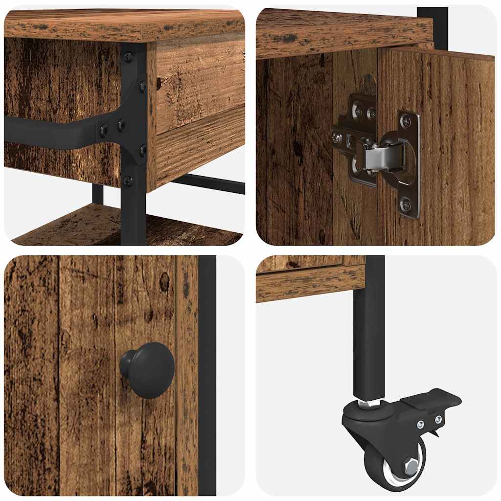 vidaXL Καρότσι Κουζίνας Παλαιό ξύλο 56 x 43 x 89.5 εκ