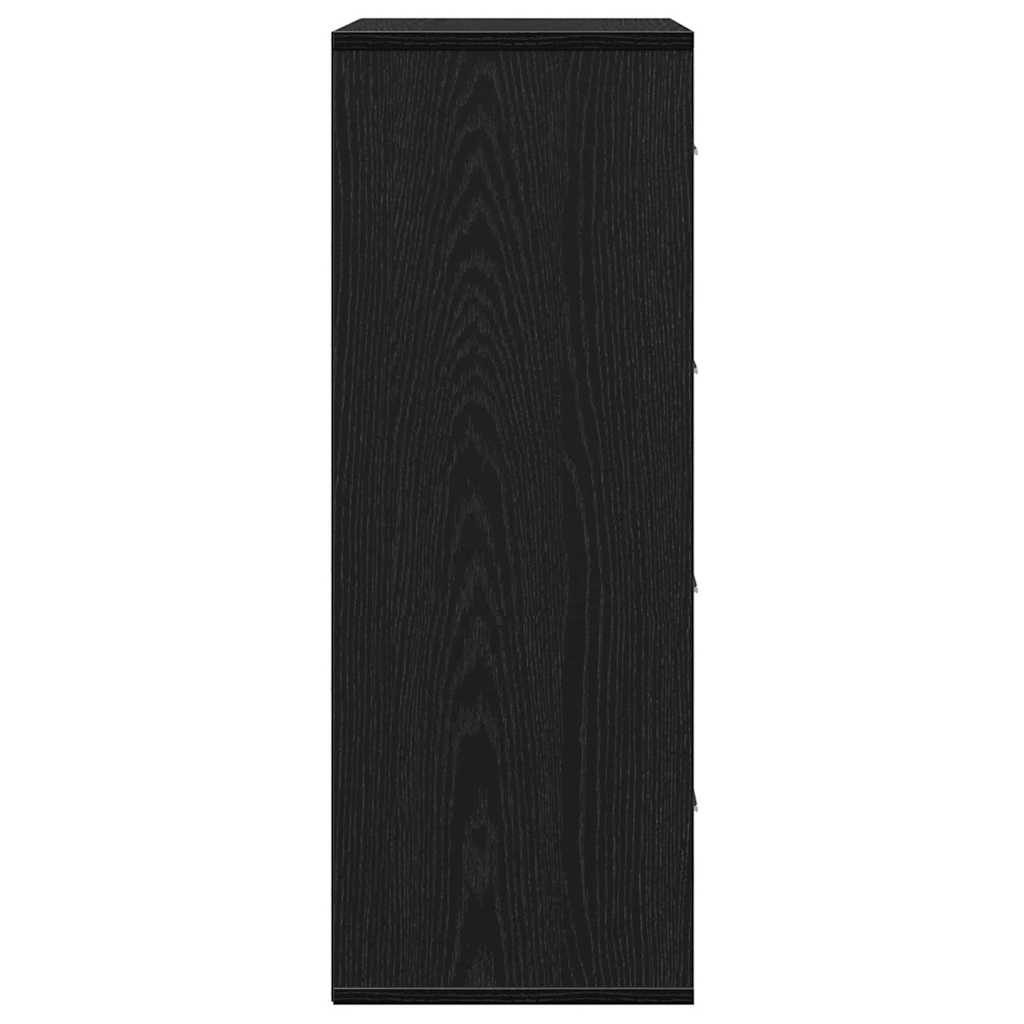 vidaXL Πλαϊνό γραφείο Μαύρη Οξυά 60 x 31 x 84 εκ. Επεξεργασμένο ξύλο