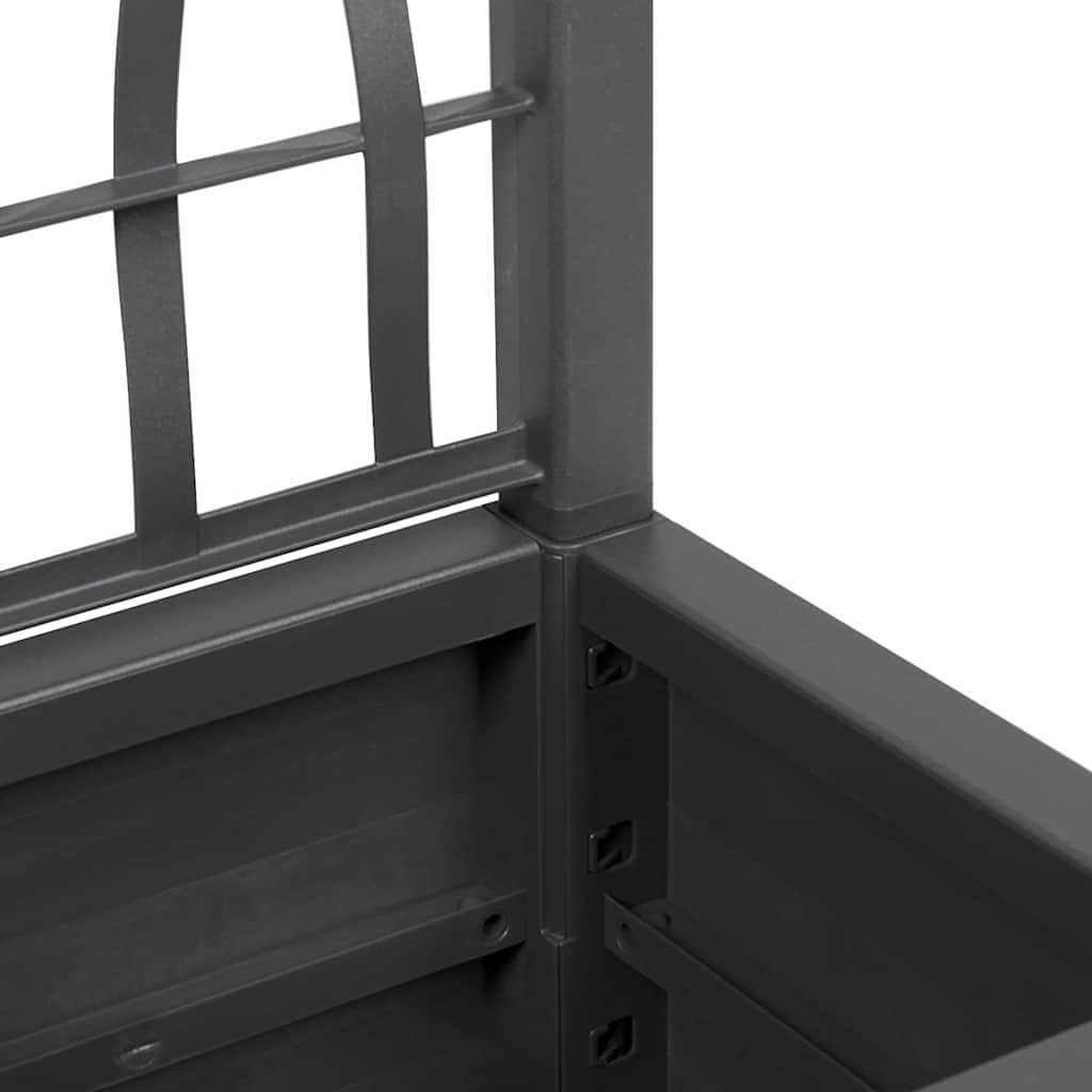 vidaXL Γλάστρα Κήπου Ανθρακί 36 x 36 x 140 εκ. Πολυπροπυλένιο