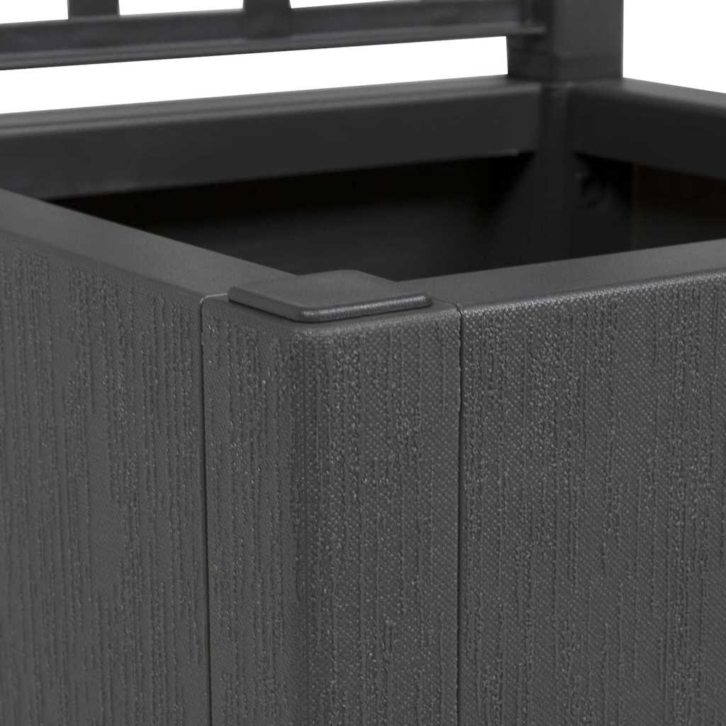 vidaXL Γλάστρα Κήπου Ανθρακί 36 x 36 x 140 εκ. Πολυπροπυλένιο