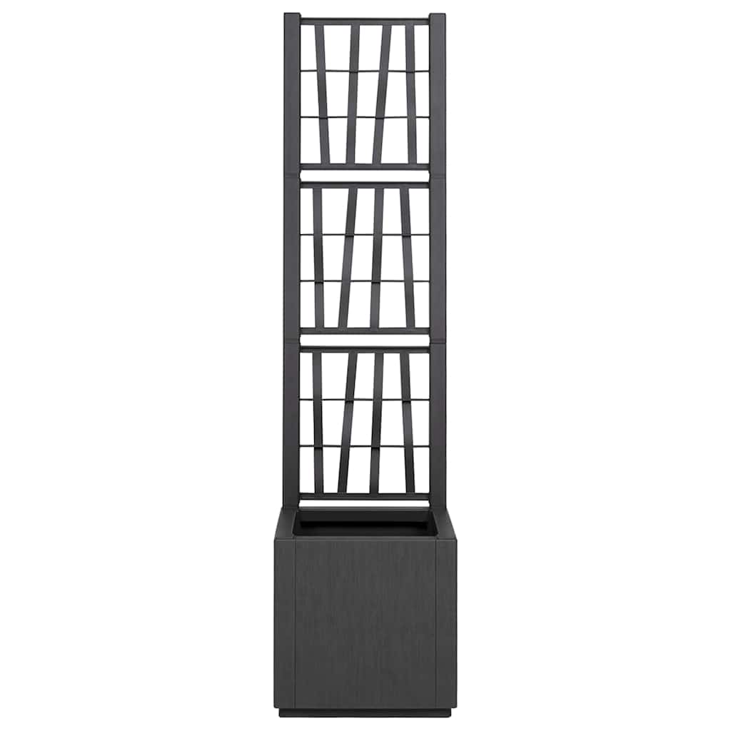 vidaXL Γλάστρα Κήπου Ανθρακί 36 x 36 x 140 εκ. Πολυπροπυλένιο