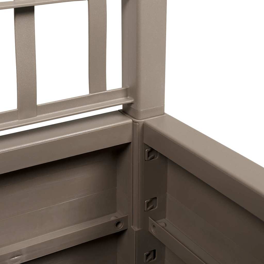 vidaXL Γλάστρα Κήπου Γκρι 36 x 36 x 140 εκ. Πολυπροπυλένιο